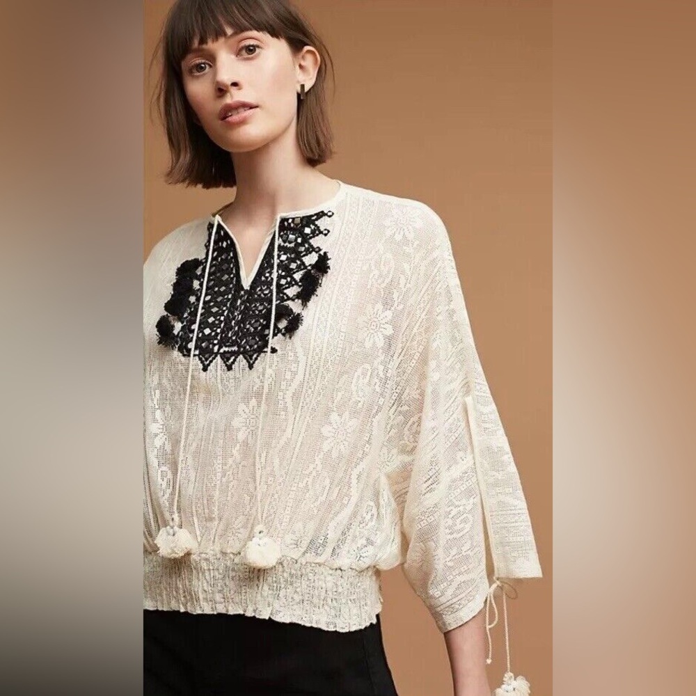 Vineet Bahl Iona Lace Blouse for Anthropologie